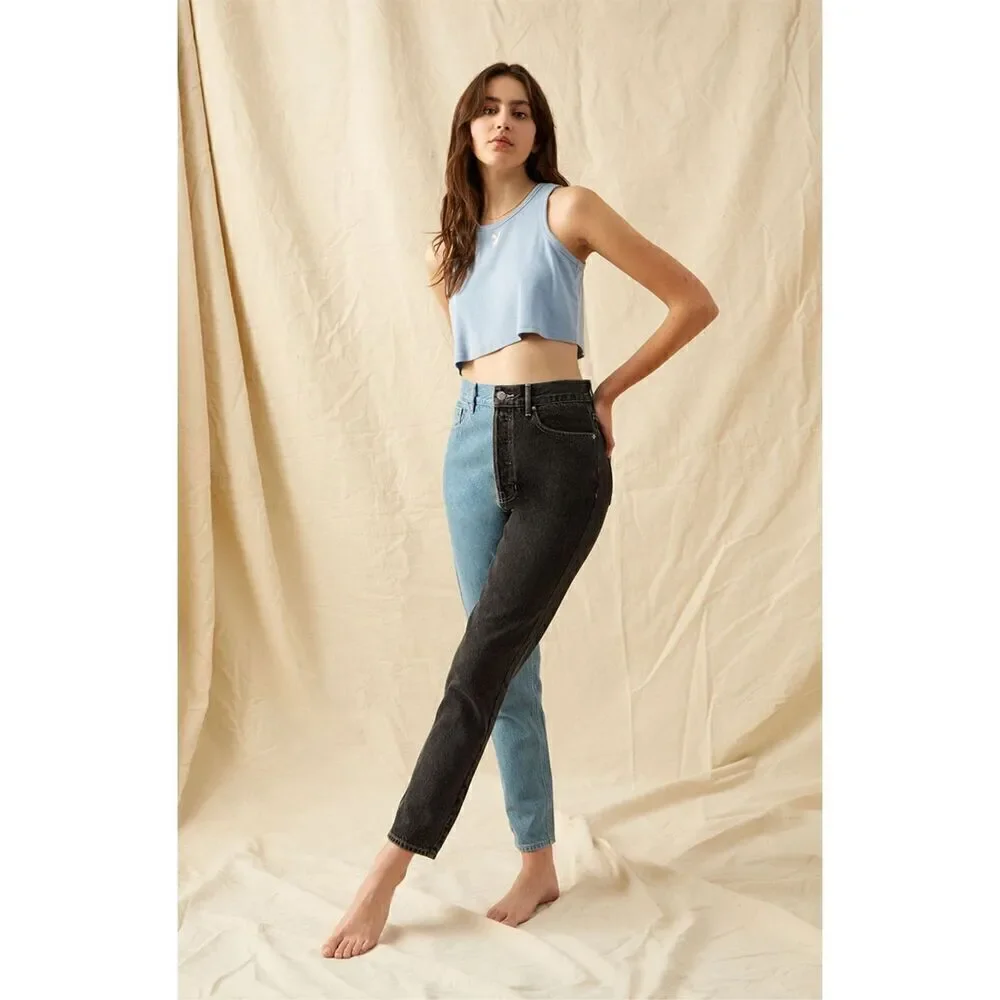 Playboy By PacSun Two-Tone Ultra High Waisted Slim Fit Jeans Size 24 - Picture 8 of 8